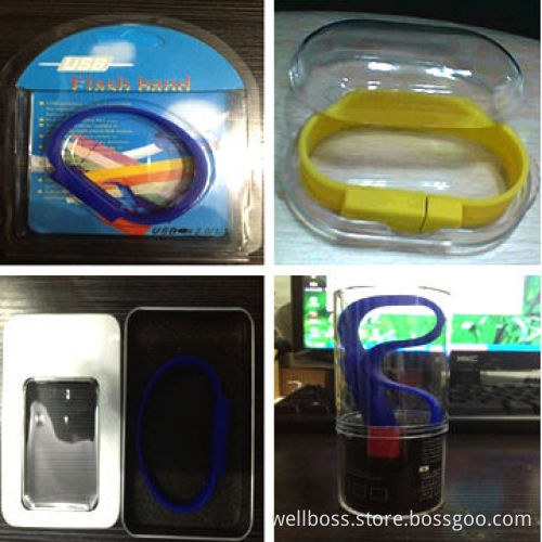 1 to 32GB Colorful Bracelet USB Flash Drive, Customized Logos are Accepted for Gift USB 2.0